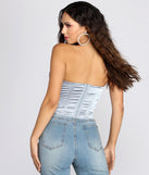 Sultry Satin Corset Crop Top