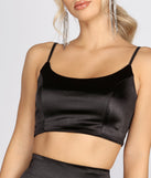 With fun and flirty details, Play No Games Satin Cropped Top shows off your unique style for a trendy outfit for the summer season!