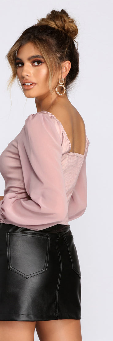 With fun and flirty details, Chic Chiffon Square Neck Top shows off your unique style for a trendy outfit for the summer season!