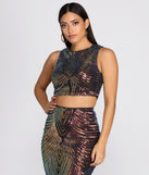 You’ll look stunning in the Simply Stunning Sequin Crop Top when paired with its matching separate to create a glam clothing set perfect for parties, date nights, concert outfits, back-to-school attire, or for any summer event!