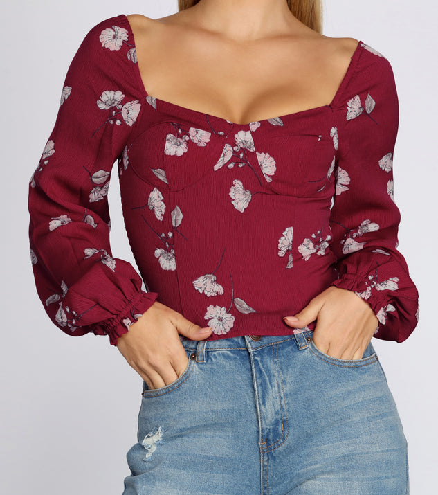 Floral Sweetheart Top
