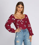 Floral Sweetheart Top