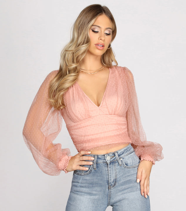 With fun and flirty details, Polka Dot Darling Mesh Top shows off your unique style for a trendy outfit for the summer season!