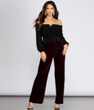 Glitzy Wrap Front Peplum Blouse