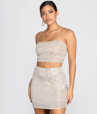 You’ll look stunning in the Waiting For Tonight Crop Top when paired with its matching separate to create a glam clothing set perfect for a New Year’s Eve Party Outfit or Holiday Outfit for any event!