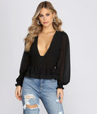 Dress up in Chiffon Smocked Button Down Blouse as your going-out dress for holiday parties, an outfit for NYE, party dress for a girls’ night out, or a going-out outfit for any seasonal event!