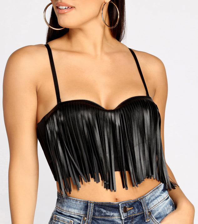 Sway To The Beat Fringe Crop Top | Windsor