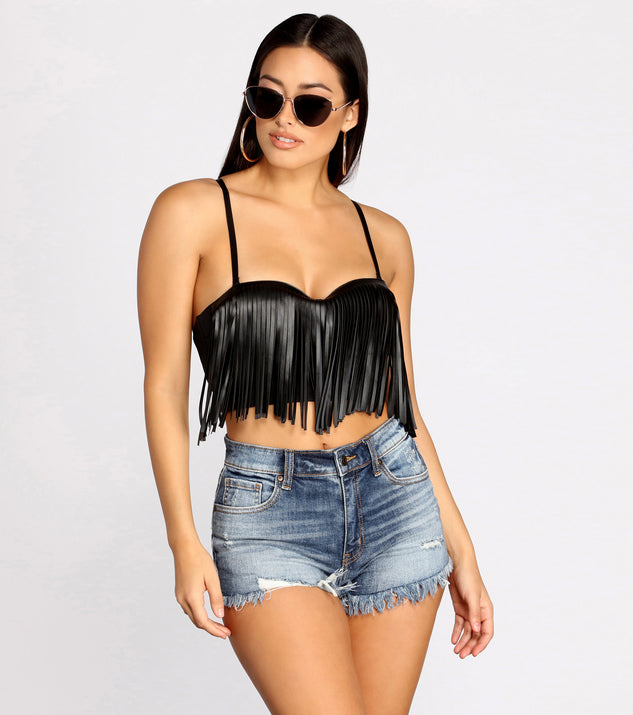 Sway To The Beat Fringe Crop Top | Windsor