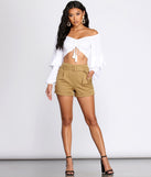 With fun and flirty details, Draw Me In Crop Top shows off your unique style for a trendy outfit for the summer season!