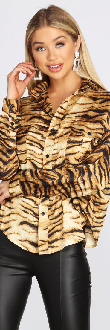 Fierce Competition Satin Blouse