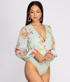 With fun and flirty details, Poised In Petals Floral Chiffon Bodysuit shows off your unique style for a trendy outfit for the summer season!