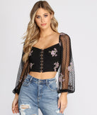 With fun and flirty details, Sweet As Can Be Mesh Crop Top shows off your unique style for a trendy outfit for the summer season!