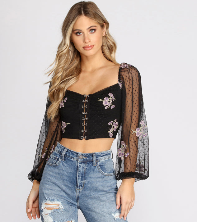 With fun and flirty details, Sweet As Can Be Mesh Crop Top shows off your unique style for a trendy outfit for the summer season!