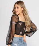 With fun and flirty details, Sweet As Can Be Mesh Crop Top shows off your unique style for a trendy outfit for the summer season!