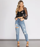 With fun and flirty details, Sweet As Can Be Mesh Crop Top shows off your unique style for a trendy outfit for the summer season!