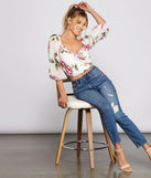 With fun and flirty details, Too Sweet Floral Chiffon Top shows off your unique style for a trendy outfit for the summer season!