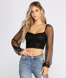 With fun and flirty details, Simple And Sweet Mesh Polka Dot Crop Top shows off your unique style for a trendy outfit for the summer season!