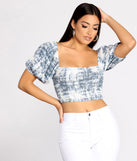 With fun and flirty details, Major Trendsetter Tie Dye Gauze Crop Top shows off your unique style for a trendy outfit for the summer season!