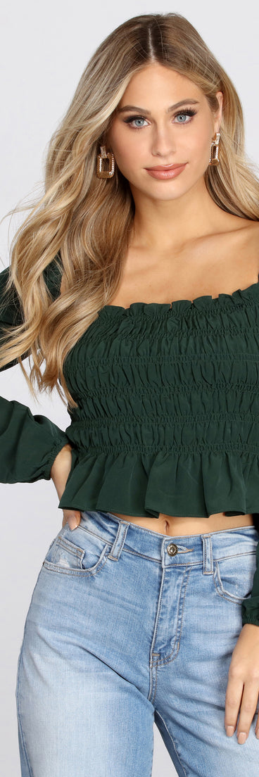 Sweetly Smocked Crop Top