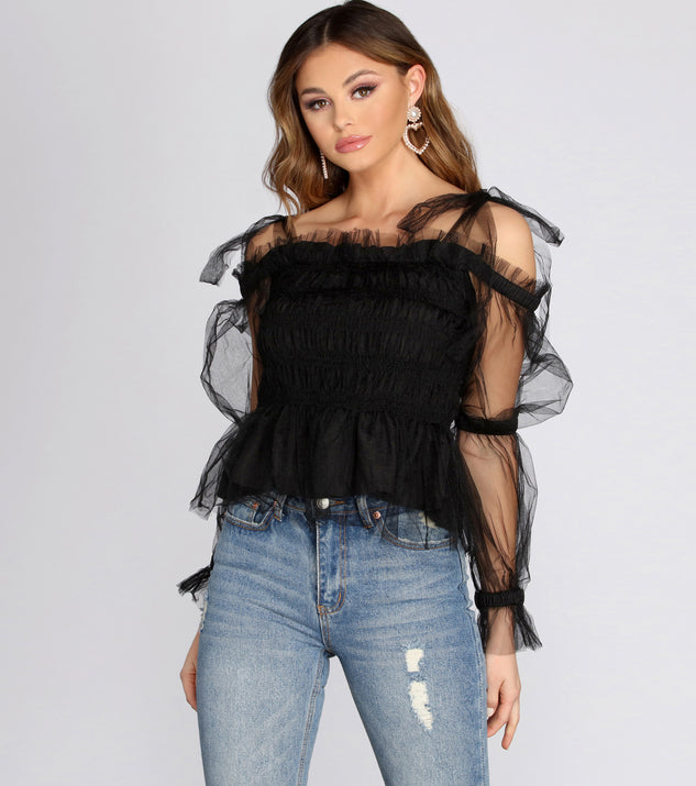 So Extra Mesh Smocked Top for 2022 festival outfits, festival dress, outfits for raves, concert outfits, and/or club outfits