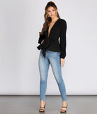 With fun and flirty details, Bring The Drama Peplum Top shows off your unique style for a trendy outfit for the summer season!