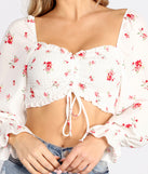 With fun and flirty details, Drawn to Florals Crop Top shows off your unique style for a trendy outfit for the summer season!