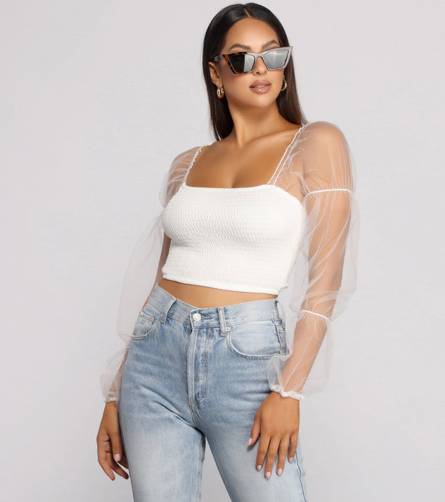 With fun and flirty details, Statement Stunner Smocked Puff Sleeve Crop Top shows off your unique style for a trendy outfit for the summer season!