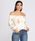 With fun and flirty details, Off The Shoulder Floral Peplum Top shows off your unique style for a trendy outfit for the summer season!
