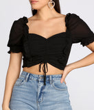 With fun and flirty details, All Ruffled Up Crop Top shows off your unique style for a trendy outfit for the summer season!