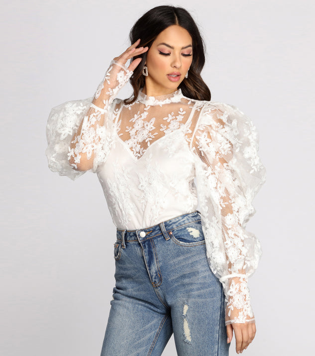 With fun and flirty details, Power Shoulders Puff Embroidered Top shows off your unique style for a trendy outfit for the summer season!
