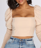 With fun and flirty details, All About The Puff Sleeve Crop Top shows off your unique style for a trendy outfit for the summer season!