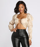 With fun and flirty details, Gleam On Satin Tie Front Top shows off your unique style for a trendy outfit for the summer season!