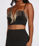 Make A Ponte Fringe Crop Top is a trendy pick to create 2023 festival outfits, festival dresses, outfits for concerts or raves, and complete your best party outfits!