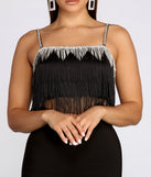 Dazzle Me Fringe Crop Top is a trendy pick to create 2023 festival outfits, festival dresses, outfits for concerts or raves, and complete your best party outfits!