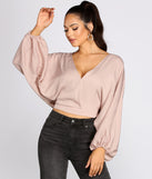 With fun and flirty details, Go With The Flow Surplice Crop Top shows off your unique style for a trendy outfit for the summer season!