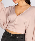With fun and flirty details, Go With The Flow Surplice Crop Top shows off your unique style for a trendy outfit for the summer season!