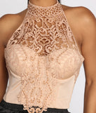 With fun and flirty details, Beaded Babe Crochet Bustier shows off your unique style for a trendy outfit for the summer season!