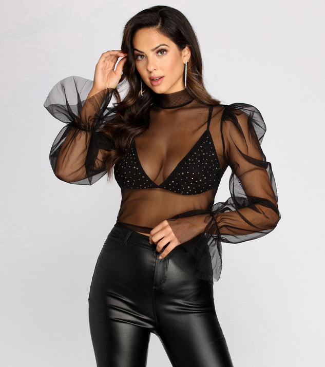 With fun and flirty details, Playin' Games Puff Sleeve Top + Bralette shows off your unique style for a trendy outfit for the summer season!