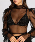 With fun and flirty details, Playin' Games Puff Sleeve Top + Bralette shows off your unique style for a trendy outfit for the summer season!