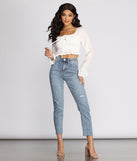 With fun and flirty details, Sweet Thing Ruffle Smocked Crop Top shows off your unique style for a trendy outfit for the summer season!