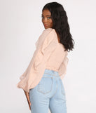 With fun and flirty details, Ruffle Tease Smocked Crop Top shows off your unique style for a trendy outfit for the summer season!