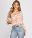 With fun and flirty details, Flirtatious Florals Smocked Crop Top shows off your unique style for a trendy outfit for the summer season!