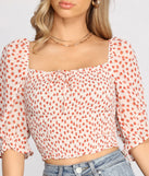 With fun and flirty details, Flirtatious Florals Smocked Crop Top shows off your unique style for a trendy outfit for the summer season!
