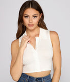 You’ll look stunning in the Effortless Ease Twist Front Gauze Crop Top when paired with its matching separate to create a glam clothing set perfect for parties, date nights, concert outfits, back-to-school attire, or for any summer event!