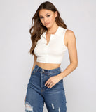 With fun and flirty details, Effortless Ease Twist Front Gauze Crop Top shows off your unique style for a trendy outfit for the summer season!