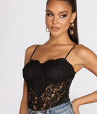 Dress up in Lace Beauty Bustier Bodysuit as your going-out dress for holiday parties, an outfit for NYE, party dress for a girls’ night out, or a going-out outfit for any seasonal event!