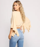 With fun and flirty details, Bohemian Vibes Cropped Ruffled Sleeve Top shows off your unique style for a trendy outfit for the summer season!