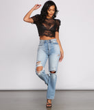 With fun and flirty details, Vintage Embroidered Lace Puff Sleeve Crop Top shows off your unique style for a trendy outfit for the summer season!