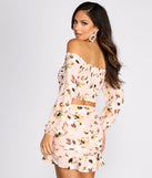 With fun and flirty details, Hooked On Florals Crop Top shows off your unique style for a trendy outfit for the summer season!