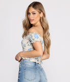 With fun and flirty details, Feelin' The Floral Off The Shoulder Top shows off your unique style for a trendy outfit for the summer season!